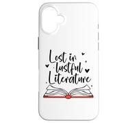 Its Not Smut Its Cliterature Lost in Lustful Literature Book Carcasa para iPhone 16 Plus