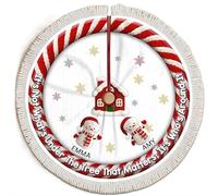 It's Not What's Under The Tree That Matters - Falda personalizada para árbol de Navidad familiar, nombre personalizado, muñeco de nieve con letras iniciales, regalos de decoración de Navidad para