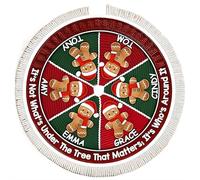 It's Not What's Under The Tree That Matters - Falda personalizada para árbol de Navidad familiar, nombre personalizado, muñeco de nieve con letras iniciales, regalos de decoración de Navidad para