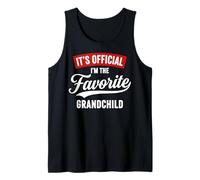It's Official I'm The Favorite Grandchild Funny Grandchild Camiseta sin Mangas