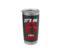 It's Ok I'm A Ninja Lover Japanese Fighter Niños Niñas Vaso térmico de acero inoxidable de doble pared