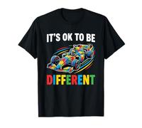 It's Ok To Be Different Autism Racing Car Awareness Camiseta