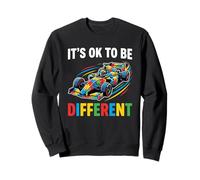 It's Ok To Be Different Autism Racing Car Awareness Sudadera