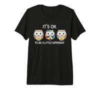 It's Ok to be Different búho síndrome de Asperger Autismo Camiseta Premium