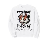 It's Okay I'm Okay Everything is Okay Funny Opossum Sudadera