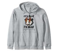 It's Okay I'm Okay Everything is Okay Funny Opossum Sudadera con Capucha