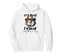 It's Okay I'm Okay Everything is Okay Funny Opossum Sudadera con Capucha