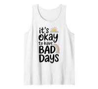 It's Okay to Have Bad Days Mental Health Cita Diseño Pastel Camiseta sin Mangas