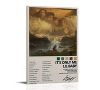 It's Only Me Album Lil BabyPoster Lienzo Decoración Clásica Impermeable Fading Mural Arte Universal Decoración Pintura Regalo Amigo Profesor 30 x 45 cm Estilo Marco