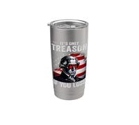 Its Only Treason if you Lose 4th Of July George Washington Vaso térmico de acero inoxidable de doble pared