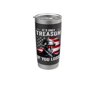 Its Only Treason if you Lose 4th Of July George Washington Vaso térmico de acero inoxidable de doble pared