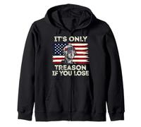 It's Only Treason If You Lose George Washington 4th of July Sudadera con Capucha