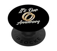 It's Our Anniversary for Husband Wife and Married Couples PopSockets PopGrip Adhesivo