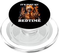 It's Past My Bedtime Tired Skeleton Fire Flames Meme Divertido PopSockets PopGrip para MagSafe
