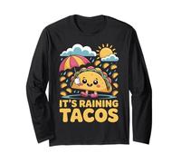 It's Raining Tacos Kawaii Funny Mexican Food Art Manga Larga