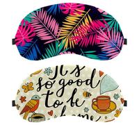 It's So Good to Be Home - 2 máscaras de ojos, máscara de ojos para dormir de lado, cero presión ocular con los ojos, cubierta ajustable para dormir, bloquea completamente la sombra de ojos ligera