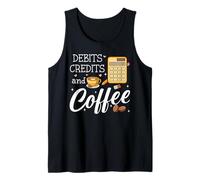 It's Tax Season Debits Credits & Coffee Cup Funny Accountant Camiseta sin Mangas