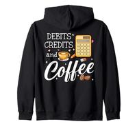 It's Tax Season Debits Credits & Coffee Cup Funny Accountant Sudadera con Capucha