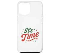 It's Time Christmas Retro Holiday Candy Cane Design Festive Carcasa para iPhone 12 Pro MAX