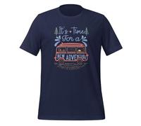 It's Time for a New Adventure - Camiseta unisex para adulto, azul marino, 4XL