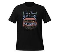 It's Time for a New Adventure - Camiseta unisex para adulto, Negro, XXL