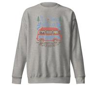 It's Time for a New Adventure - Sudadera unisex de cuello redondo para adultos, Gris carbón., XL