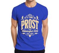 It's Time to Prost Oktoberfest 2026 Wiesn - Camiseta para hombre, azul, S