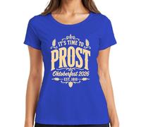 It's Time to Prost Oktoberfest 2026 Wiesn - Camiseta para mujer, azul, S