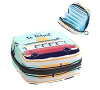 It's Time To Travel-01 - Bolsa de almacenamiento para servilletas sanitarias, Varios colores, 4.7x6.6x6.6 in/12x17x17 cm
