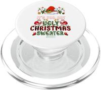It's Too Hot For Ugly Christmas Sweater Santa Xmas Pajamas PopSockets PopGrip para MagSafe