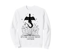 It's Too Nonfictiony Outside Book Dragon Reading Fantasy Era Sudadera