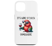 It's Wine O Clock Drinking Parrot Its 5 O'Clock Somewhere Carcasa para iPhone 13