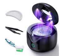 ITSHINY Limpiador Ultrasonidos, 45000Hz Limpieza Dental Ultrasonidos, 200ml Ultrasonidos Limpieza Dental, Dental UV Pod 25W Para Dentaduras Postizas, Alineadores, Retenedores, Aparatos de Ortodoncia
