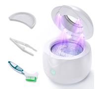ITSHINY Limpiador Ultrasonidos, 45000Hz Limpieza Dental Ultrasonidos, 200ml Ultrasonidos Limpieza Dental, Dental UV Pod 25W Para Dentaduras Postizas, Alineadores, Retenedores, Aparatos de Ortodoncia