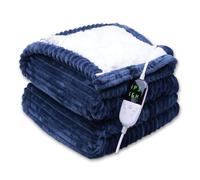 ITSHINY Manta Eléctrica 180x135cm con Control Digital, 6 Niveles de Calor, Temporizador 1-10 Horas, Apagado Automático y Protección contra Sobrecarga, Felpa Suave Lavable a Máquina