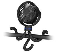 ITSHINY Ventilador Carrito Bebe, 8000 mAh Ventilador Portatil, Ventilador Coche, Ventilador de Escritorio, Ventilador de Mano 4 Velocidades para Cuna, Bicicleta, Cinta de Correr