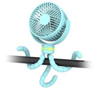 ITSHINY Ventilador Carrito Bebe, 8000 mAh Ventilador Portatil, Ventilador Coche, Ventilador de Escritorio, Ventilador de Mano 4 Velocidades para Cuna, Bicicleta, Cinta de Correr