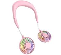 ITSHINY Ventilador Cuello, Ventilador Cuello Portátil, Mini Ventilador Portatil, Ventilador de Manos Libres Ventilador USB con Ajustable 3 Velocidades Recargable para Viajes, Deporte, Oficina, Hogar