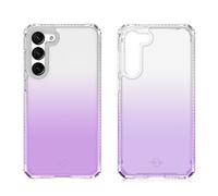 Itskins Hybrid R Ombre Funda Protectora Para Teléfono Compatible con Samsung Galaxy S23+, Funda Híbrida Delgada, Antiamarilleamiento, Cubierta A Prueba de Golpes Funda Militar para Teléfono - Púrpura