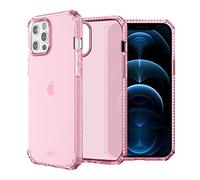 ITSKINS Spectrum Clear - Carcasa reforzada para iPhone 12 Pro Max, color rosa
