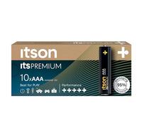 ITSON, AAA Premium Pilas alcalinas, Paquete de 10, lo Mejor para cámaras, mandos de Juegos, 1.5 V, LR3IPR/10CP