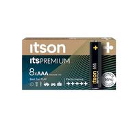 ITSON, AAA Premium Pilas alcalinas, Paquete de 8, lo Mejor para cámaras, mandos de Juegos, 1.5 V, LR3IPR/8CP