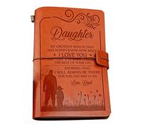 ITTRUH cuaderno portátil, Cuaderno de cuero for bocetos, diario hecho a mano, cuaderno, relato a for mi hija. Tamaño: aprox. 20 x 12 cm/7,87 4,72 pulgadas