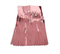 ITTRUH Guirnalda de oropel, 1 Unidad 30 x 300 cm, Guirnalda Flecos Papel metálico, banderines Colgantes for decoración Fiestas navideñas, Bodas, cumpleaños(Rose Gold)