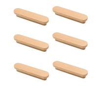 ITTRUH Perillas de madera for cajones, 6 piezas en forma puerta gabinete, muebles sólidos, con, manija haya(Beech,96 mm)