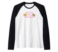 Itty Bitty Kitty Committee Cute Cat Lover tee and More Camiseta Manga Raglan