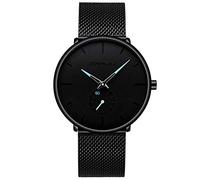 ITVIP - Reloj de cuarzo minimalista, analógico y correa Milan de acero inoxidable impermeable 30 m turquesa