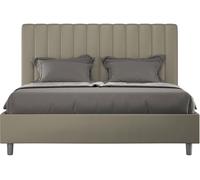 Ityhome Canapé abatible 160x190 cuero sintético capuchino