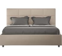 Ityhome Canapé abatible 160x190 cuero sintético gris paloma