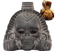 ITZCOEHUA - Silbato de muerte azteca gritando real, más de 125 decibelios fuertes, coleccionables, diseño azteca en negro obsidiana, autodefensa